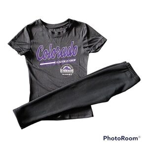 COLORADO ROCKIES TOP-CAT & JACK LEGGINGS-SIZE 4/5